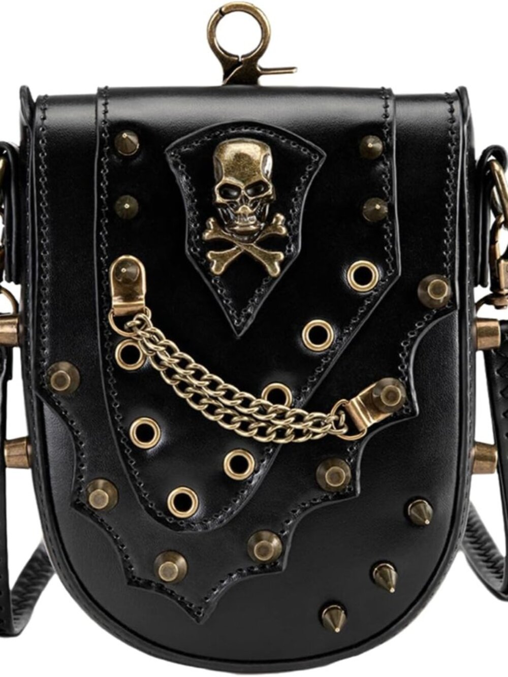 Gothic Owl Crossbody Bag Renaissance Accessories Shoulder Bag Steampunk Belt Pou